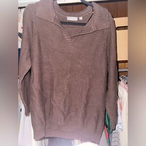 Revolution Women's Chocolate V-Neck Sweater